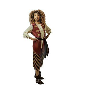 Celebrate Girls M (7/8) Pirate Costume with Shirt, Vest, Skirt and Headscarf